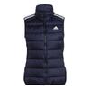 Originals Warm Stand Collar Striped Down Vest Women Vests Blue GT9137