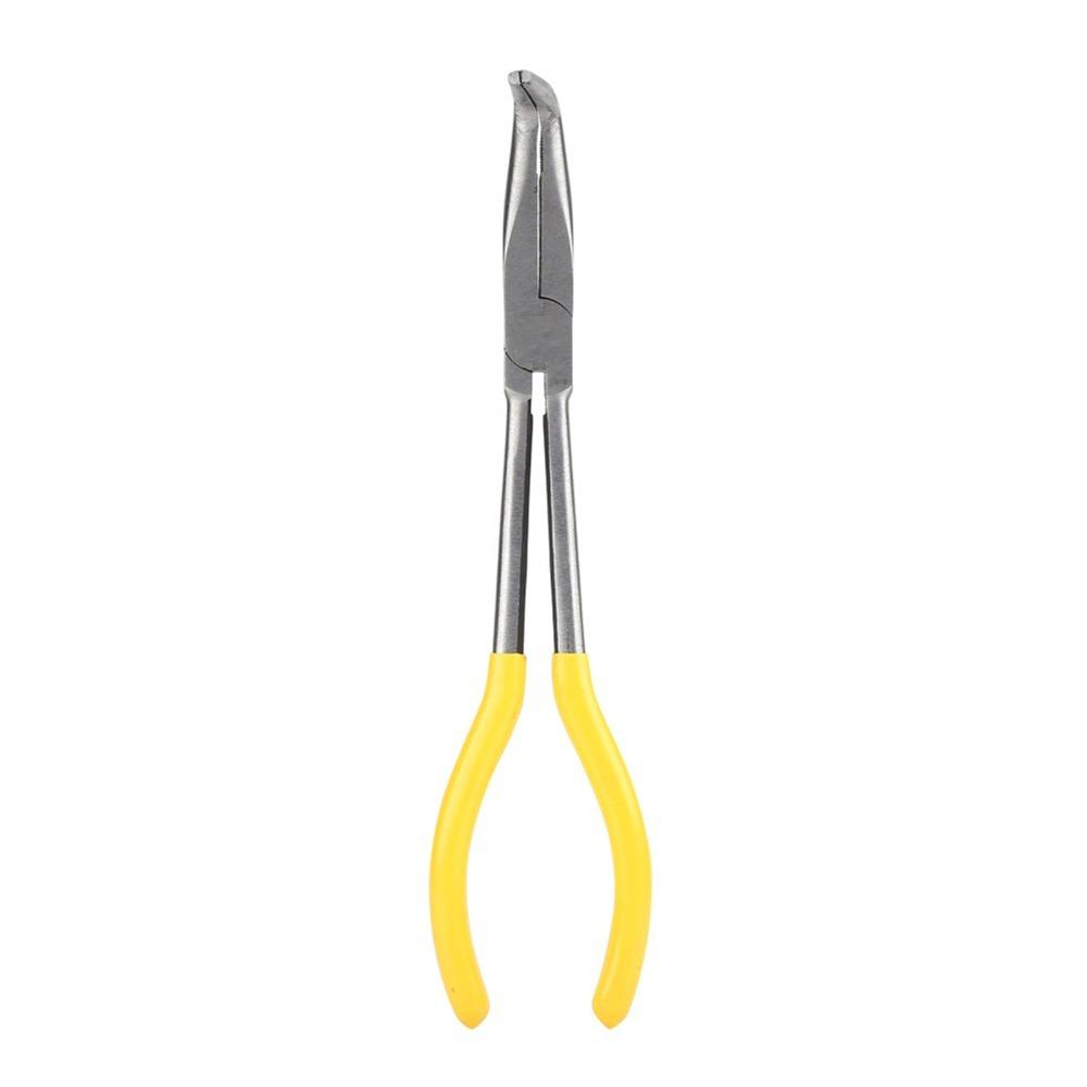 Extra Long Long Reach Pliers 45 Degree Bend 90 Degree Bent Needle Nose Pliers 11 Inches 270mm Bent Nose Pliers Vehicle Repairing