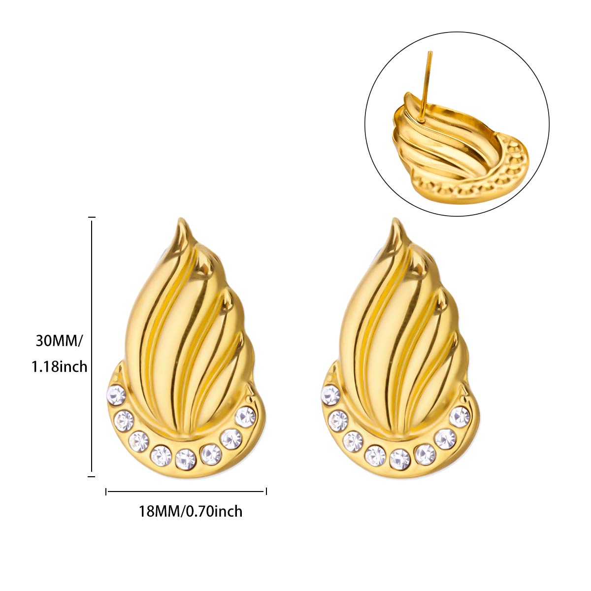 

Бесплатная доставка Роскошные серьги-пусеты с огненным кубическим цирконием для женщин, пирсинг из нержавеющей стали, серьги, мода 2025, свадьба, цирконий