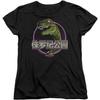 Jurassic Park - Damen Lachendes Liegen T-Shirt, Groß, Schwarz