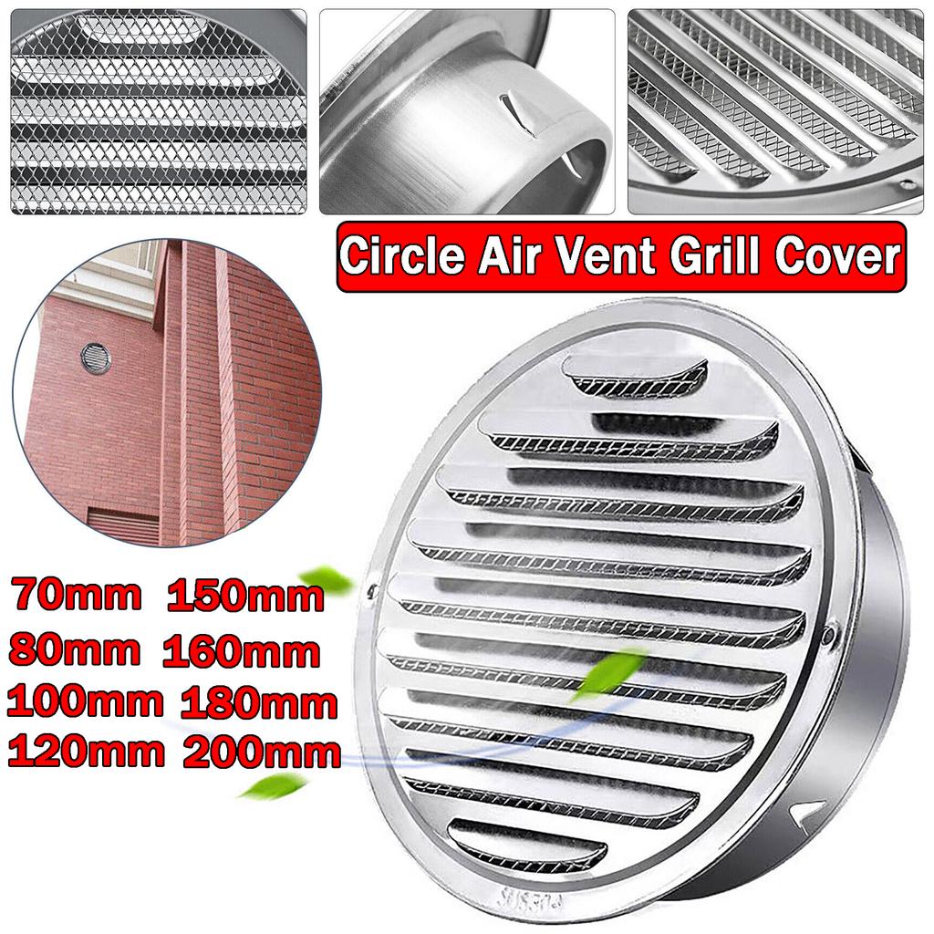 Air Vent Grille 70-200mm Stainless Steel Insect  Grill Ventilation Cover Round Shape Stainless Steel Vent For Pest Prevention