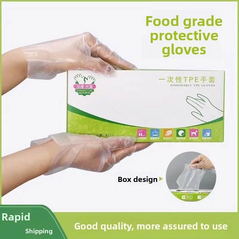Disposable PVC Kitchen Gloves, Food Safe & Thickened - Perfect for Cooking, Baking, Dishwashing, Hair Dye & Daily Cleaning