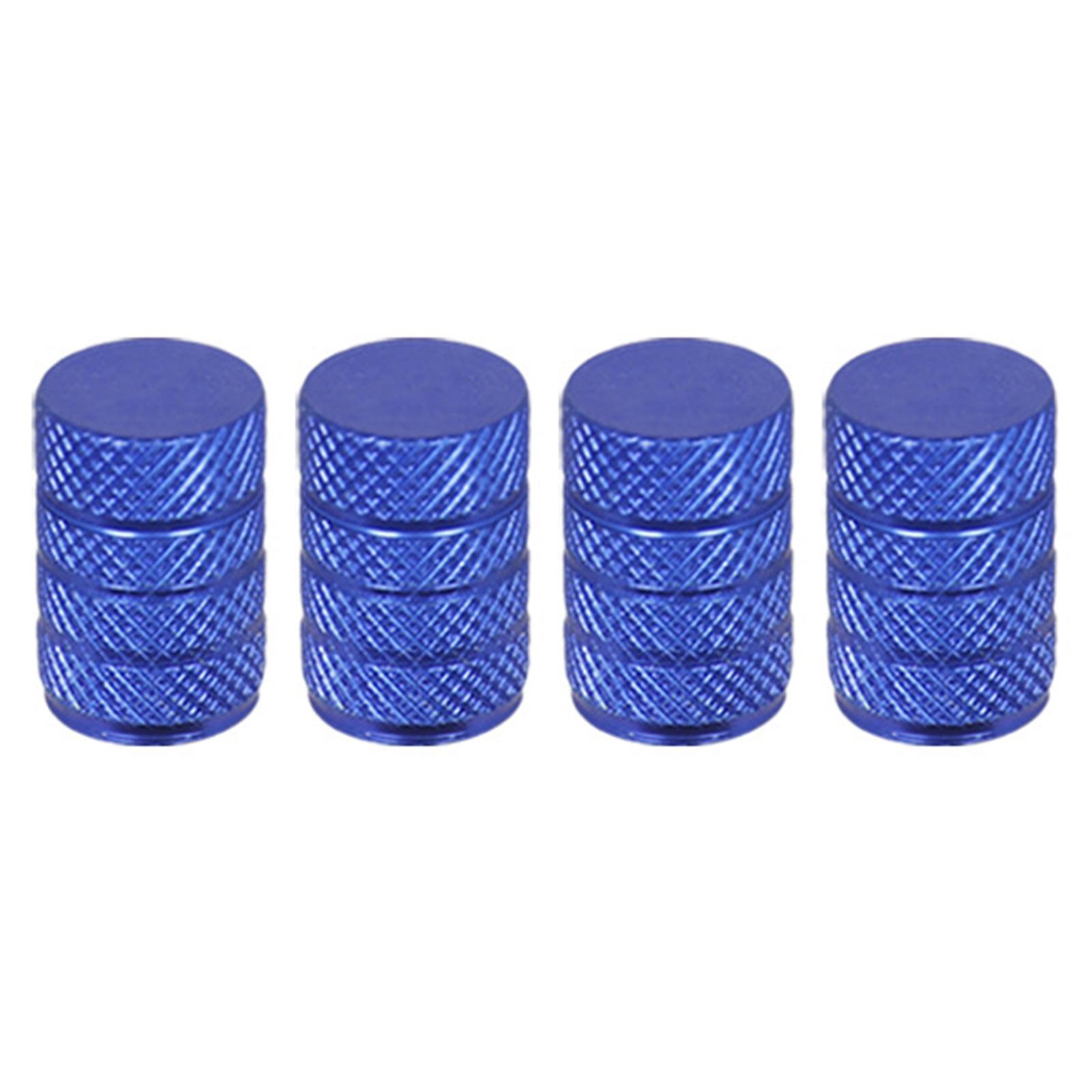 

Комплект алюминиевых колпачков клапанов. Прочные алюминиевые колпачки для штоков клапанов. Колпачки для штоков клапанов на колесах для мотоциклов, грузовиков и велосипедов. синий