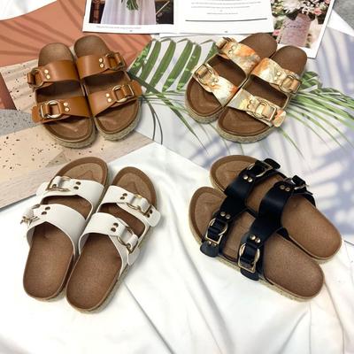 Pantuflas para Mujer en Talla Grande, Usar Pantuflas Frescas en el Exterior, Pantuflas Tejidas con Cuerda de Cáñamo de Suela Gruesa para Mujer