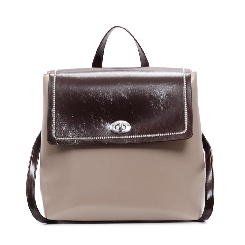 

Рюкзак премиум-текстуры простой повседневный большой вместимости новая ретро-сумка студенческий рюкзак для выхода