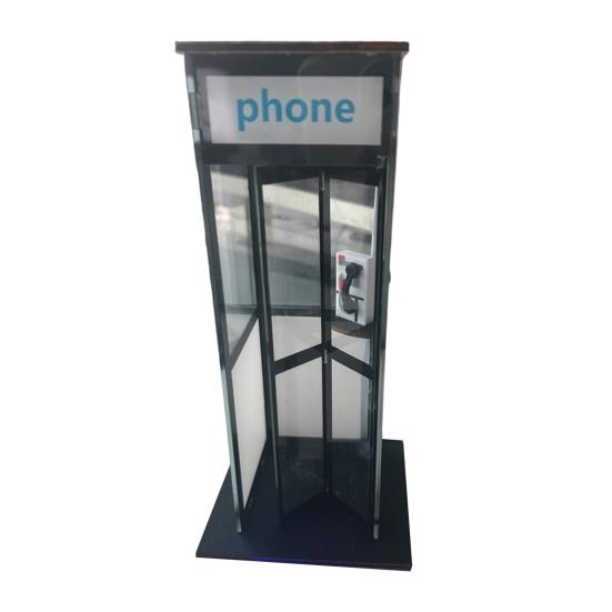 

Vintage Telephone Booth Night Lamp USB Retro Tall Phone Box LED Decorative Lamp Bedroom Home Office Table Desk Bedside Light чёрный