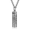 Collier Mantra Shurangama à Six Caractères Ethnique - Pendentif Ouvrable, Cadeau Amulette pour Couple
