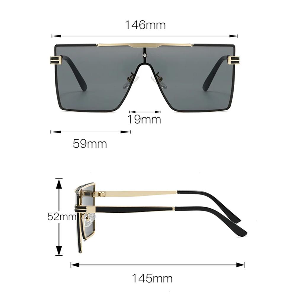 Occhiali da sole da donna Occhiali a doppio ponte Lenti colorate quadrate Marca di lusso Designer Occhiali da sole Uv400 Occhiali da sole Uomo