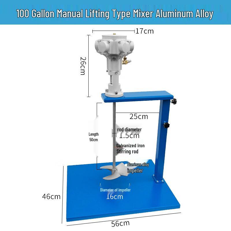 Pneumatic Mixer with Manual Lift
