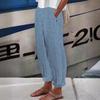 2025 Amazon's New Temperament Commuter 3D Digital Printing, Cotton and Linen Simple Crimped Casual Pants Can Be Printed