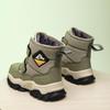 Stylish Waterproof Winter Leather Sports Shoes for Kids - Warm, Non-Slip, Thickened Cotton, Unisex Design.