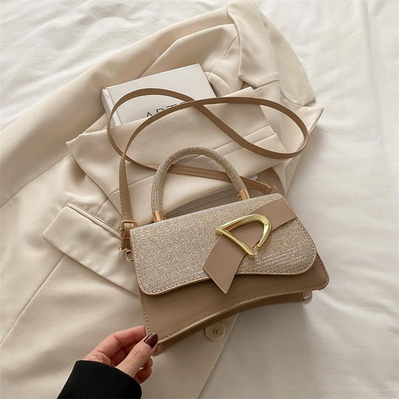 

Summer splicing large-capacity shoulder bag 2025 new Japanese simple small fresh messenger bag college student handbag хаки