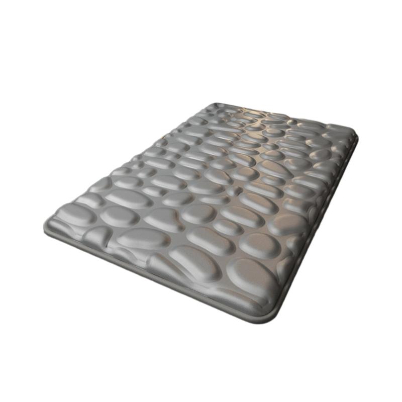 

Simple Design Bath Mats with Cooling Fibers Fast Water Absorption and AntiSlip Backing for Safety A сірий колір