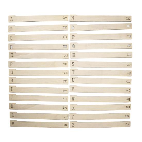 13/26 Stück Holz-Vinyl-Schallplatten-Teiler A bis Z Alphabetisch DVD-Schallplatten-Führer Organisationstool Separator Halter Vinyl-Schallplatten-Zubehör