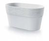 Furu Oval White Plastic Flowerpot 27.5 Cm