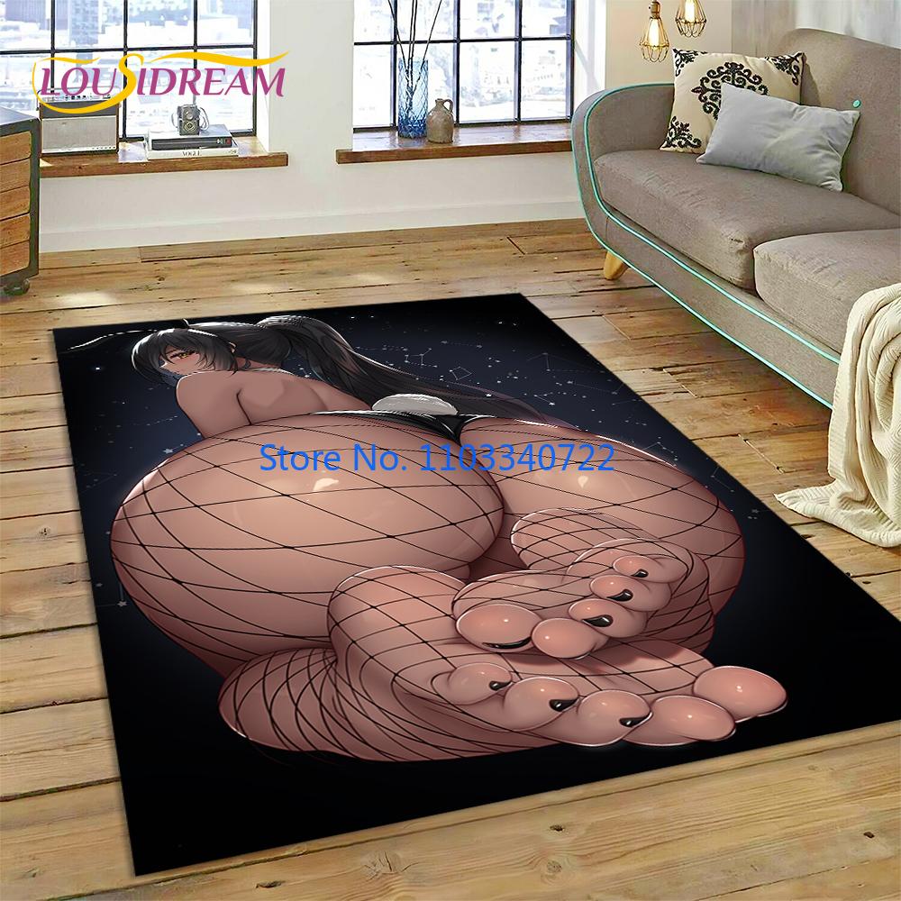 3D Anime Game Character Sexy Lace Girls Cartoon Carpet Rug Carpets 120x160cm Decor for Living Room Bedroom Sofa Kids Floor Mat