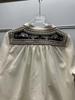 Camicia Larga Ricamata Francese Stile Bohemien con Maniche a Lanterna