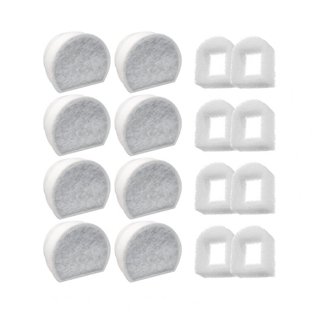 Ceramic Pet Fountain Filter Replacement Pet Water Fountain Replacement Filters Set for Ceramic Stainless Steel Fountains Carbon