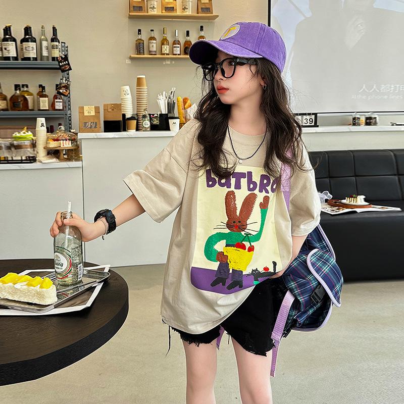 

Girls Korean-Style Summer 2025 Short-Sleeve Two-Piece Casual Fashion Set 170 cm