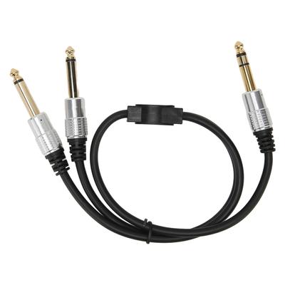 6.35mm To Dual 6.35mm Y Splitter Cable Professional Male To Male 14 Inch Stereo Cable for