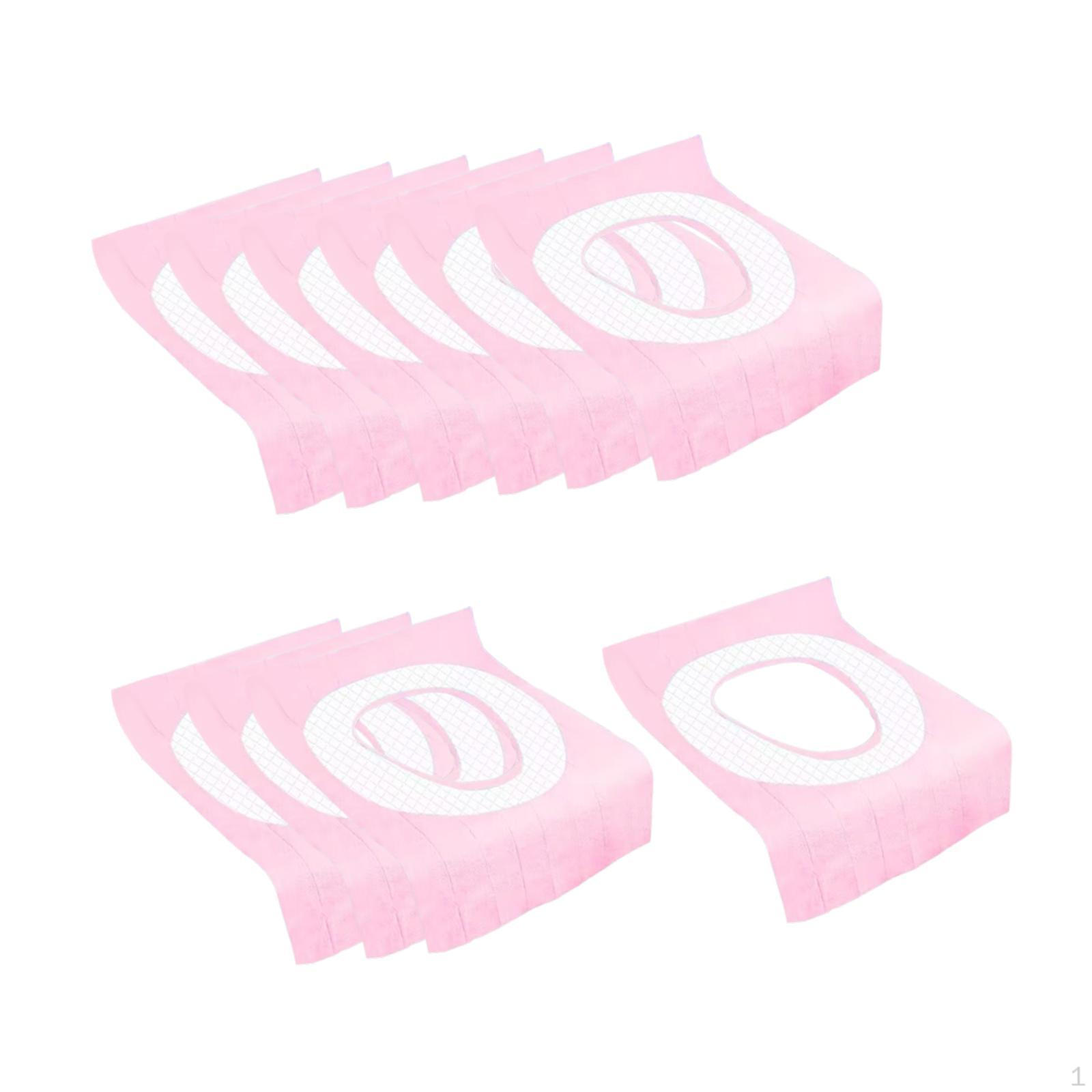 

10 штук одноразовых накладок на сиденье унитаза для отеля, самолета, общественных туалетов розовый