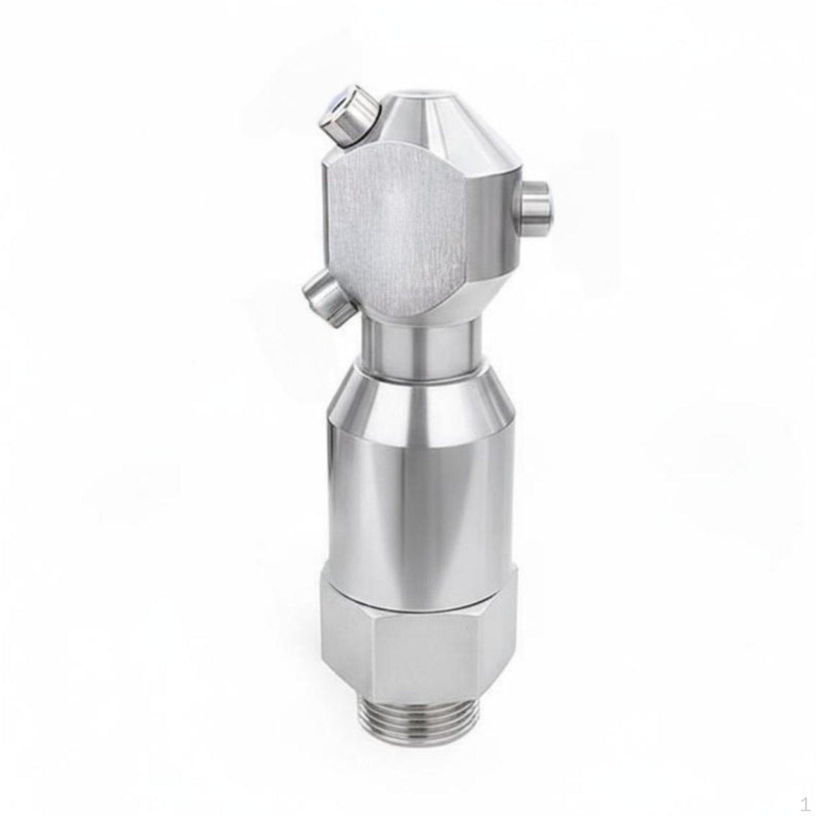 Degree Rotating Spray Nozzle High Pressure Capable Stainless Steel Tank Cleaning Easy