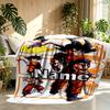 Manta Personalizada con Nombre y Estampado de Anime, Decoración del Hogar, Dormitorio, Sofá, Acampada, Sillón, Regalos para Cumpleaños Navidad