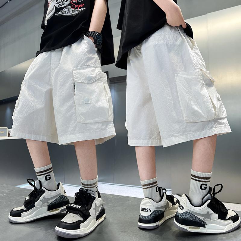 Men's Pants, Children's Summer Work Pants, 2026 New Trend, Boys' Summer Thin Shorts, Young Master's Casual Pants