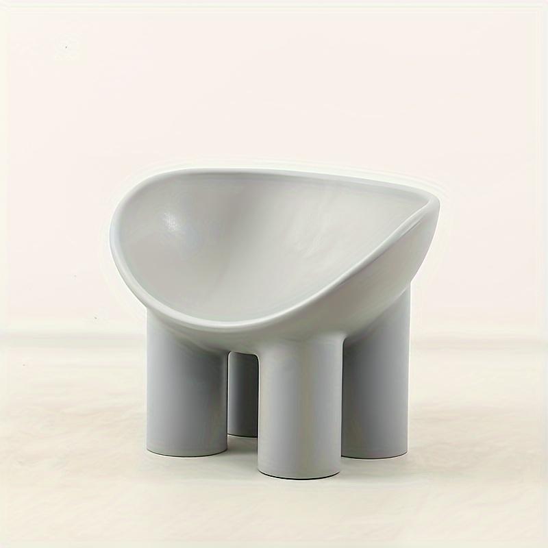 Пластиковый стул-слон в скандинавском стиле, прочный овальный пуф для отдыха, табурет для переобувания серый