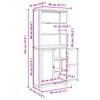 Storage Furniture Set with Storage Compartment and Doors Brown Wood Based Material