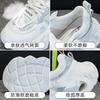 Thick-soled hollow dad shoes summer new leather breathable small thin mesh casual sneakers