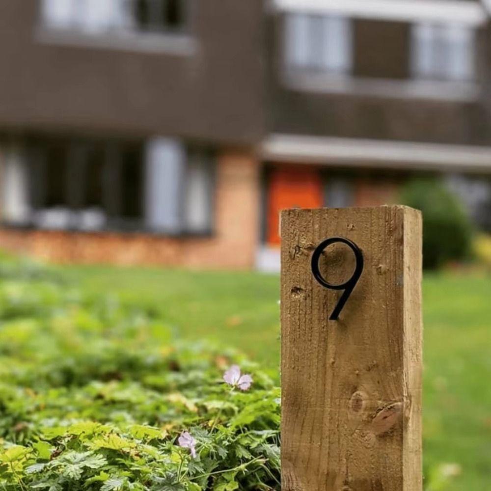 Outdoor Use Metal House Numbers Modern Design House Number Sign  Yard Decoration