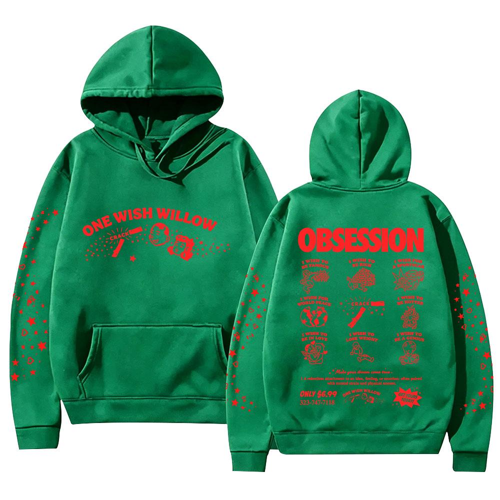 Cinegogue X Obsession One Wish Willow Hoodie Obsession Movie Merch Pullovers Casual Long Sleeve Sweatshirts Women Men Y2K Hoody