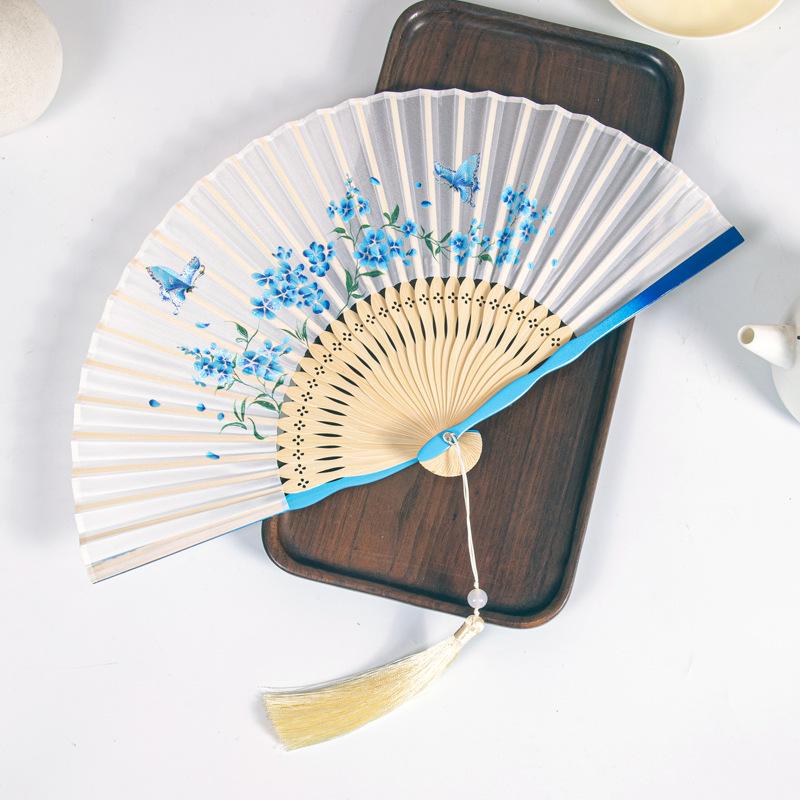 Gradient Cheongsam Style Hanfu Dance Folding Fan