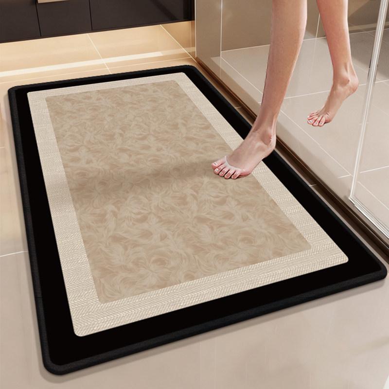 Luxury Quick-Dry Non-Slip Diatomaceous Floor Mat - Absorbent, Stain & Scratch-Resistant Bathroom Door Mat