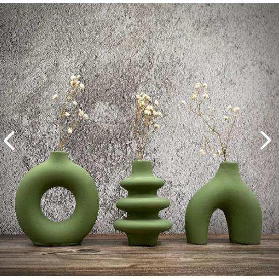 

Minimal Vase Set of 3 Bohemian Figurine Miniature 3 Vase Scandinavian Vase