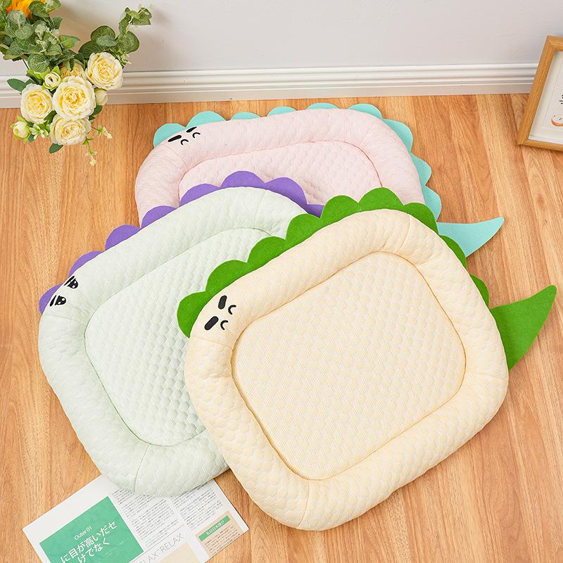 Kennel Dinosaur Series Cool Cushion Soft Cool Cushion Dog Cushion Teddy Small Dog Summer Breathable Pet Bed