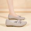 Women's White Leather Driving Moccasins Grey Flats Casual Slip On Plus Size Walking Summer Maternity Shoes