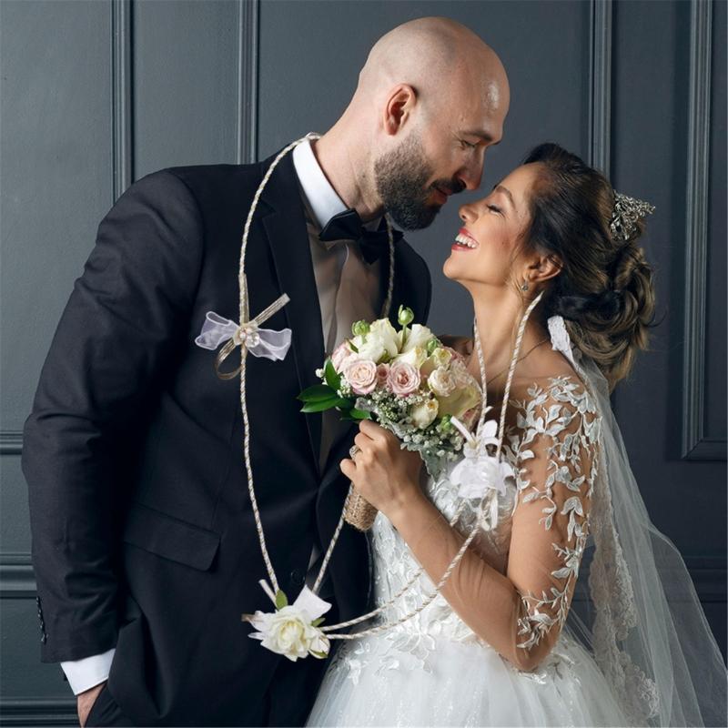 Elegant Lazo Ceremony Rope for Western Wedding Handwoven Soft Texture Handfasting Cord Adjustable Length Lassos Rope