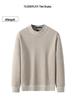 Kangaroo Daddy Winter Chenille Sweater - Fleece-Lined, Thick Knit Round Neck Pullover for Middle-Aged & Elderly Men