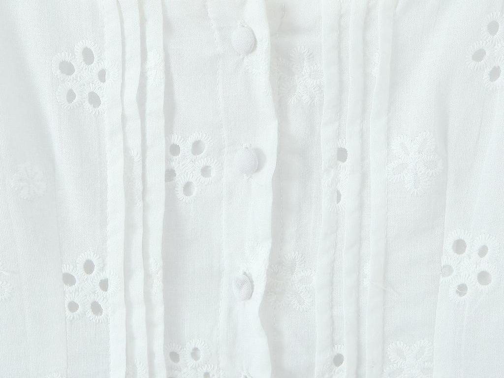 7704 - Women's French Retro Square Neck Ruffle Top & Lace-up Embroidered Skirt Set