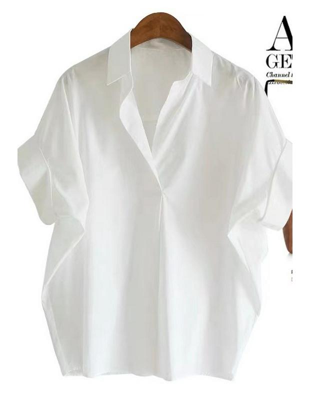 Korean Style Loose Batwing Sleeve Summer Shirt, 2025 Collection