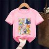 Kids Disney Zootopia Nick And Judy Round Neck T-shirt Casual Fashionable Comfortable Loose Short Sleeve Clothing for Children