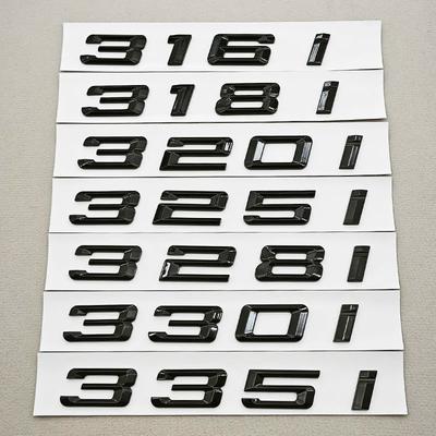 3D ABS Černé Logo Znaků na Auto 320i 325i 330i Zadní Znak na Kufr Znak Nálepka Pro BMW Řady 3 320i 325i 330i 318i Zadní Označení K11
