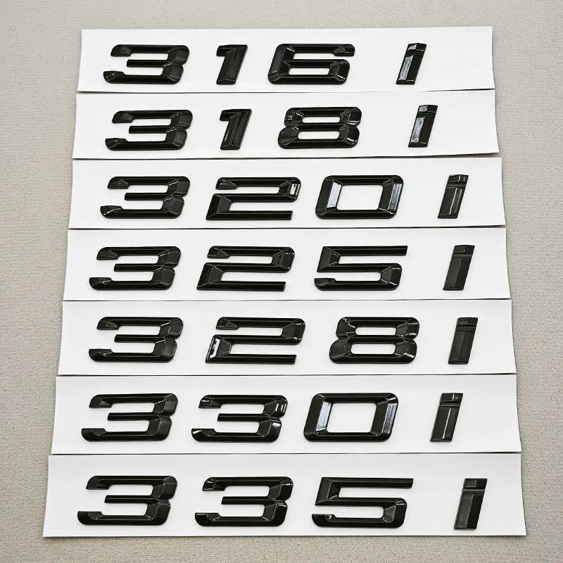 3D ABS Black Car Letters Logo 320i 325i 330i Rear Trunk Badge Emblem Sticker For BMW 3 Series 320i 325i 330i 318i Tail Marking xh6