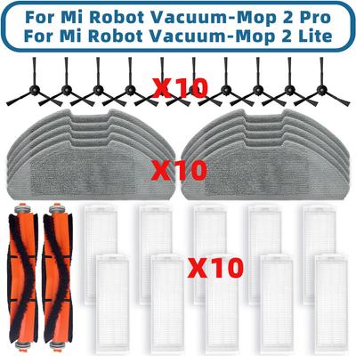 Kompatibel für Xiaomi Mi Roboter-Staubsauger-Wischer 2 Pro / Wischer 2 Lite / MJSTL / MJST1S Ersatzteile Zubehör Hauptseitenbürste Filter Wischer