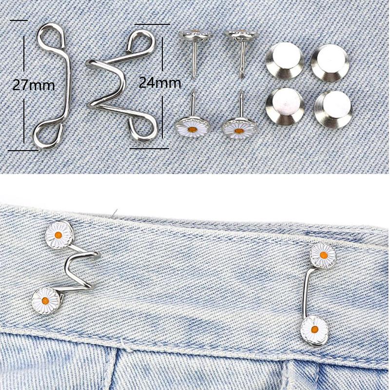 Spille in metallo per pantaloni e gonne da donna, jeans, clip per vita regolabile, accessori per abbigliamento, cucito, set di spille da donna, spille per stringere la vita