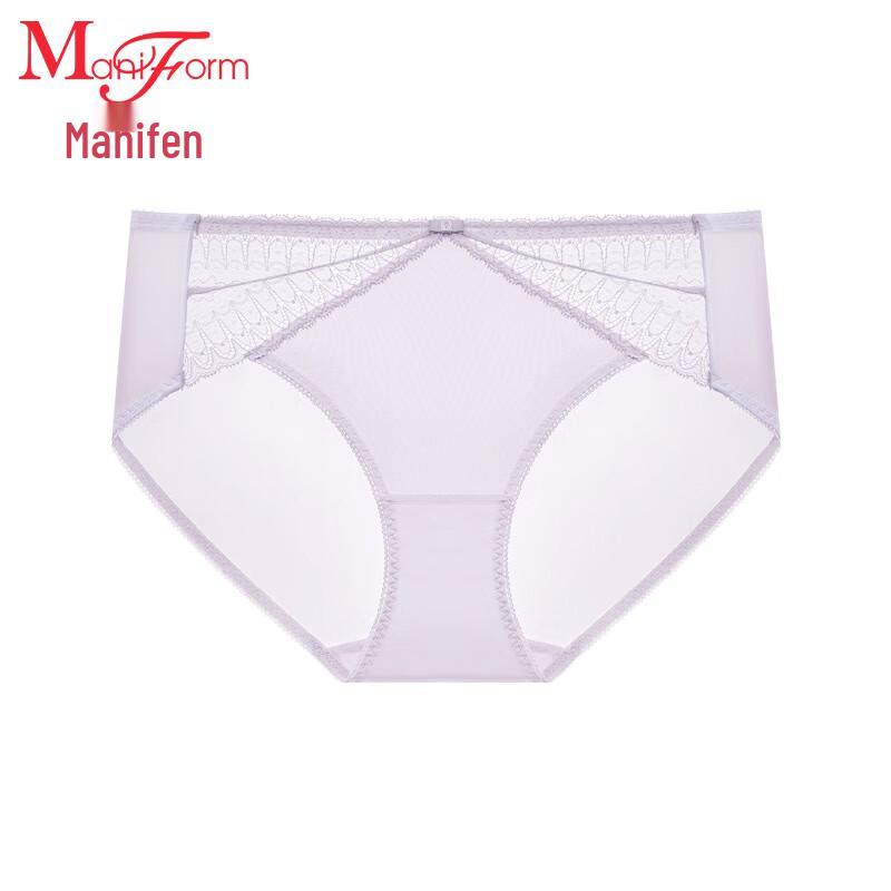 Maniform Women's Sexy Lace Mid-Low Waist Briefs