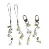 Elegant Vine Keychain Charm Stylish Phone Strap Handbag Accessory Sturdy Acrylic Alloy Assorted Colors for Daily Use