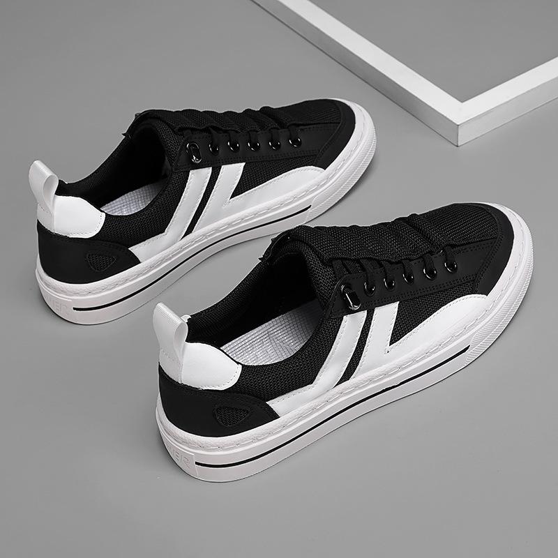 Canvas Men'S Shoes Spring Versatile Soft Sole Low-Top Casual Flat Shoes One Pedal White Cloth Shoes Sports Wear-Resistant Tide Shoes